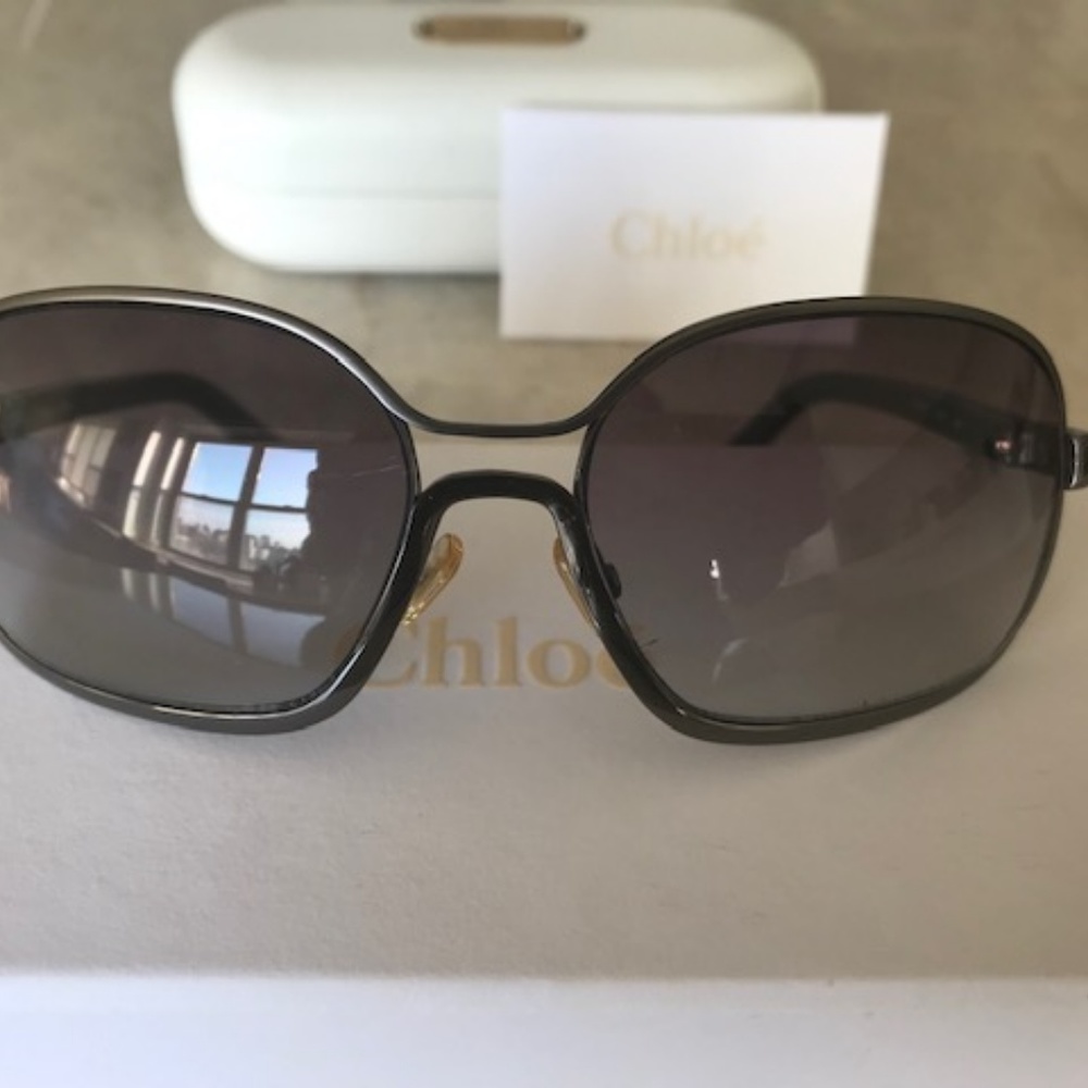 CHLOE Pewter Gradient Sunglasses CL 2107 C01 190 - Picture 2 of 8